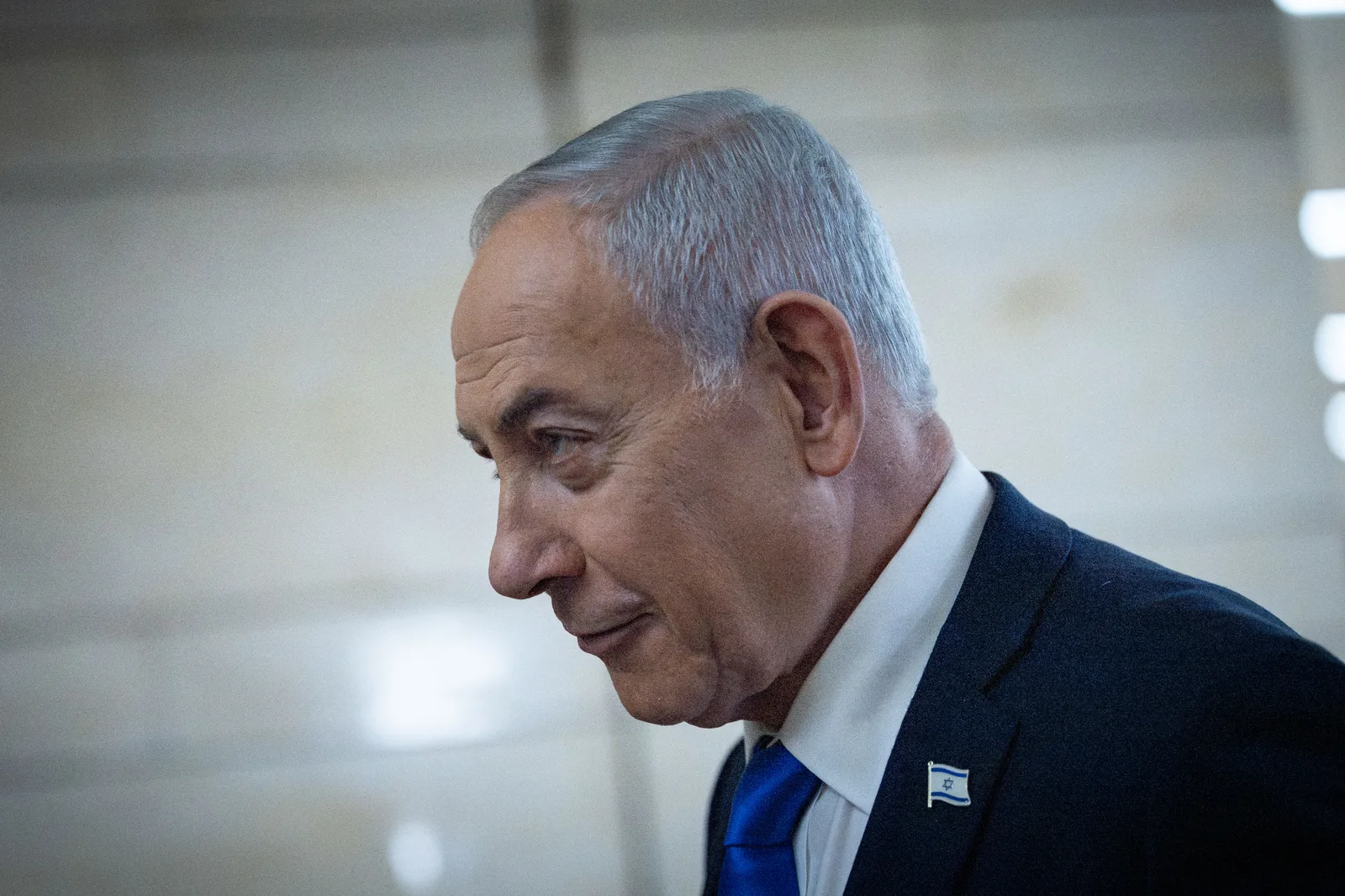 Benjamin Netanyahu, premierul Israelului, în timpul unei întâlniri oficiale.