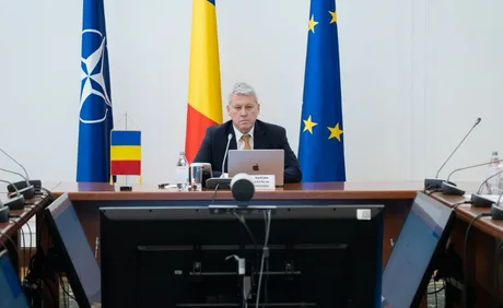 Cătălin Predoiu participă la o videoconferință despre migrația ilegală la frontierele Uniunii Europene.