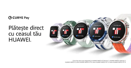 Plăți contactless direct de pe ceasurile Huawei, fără telefon.