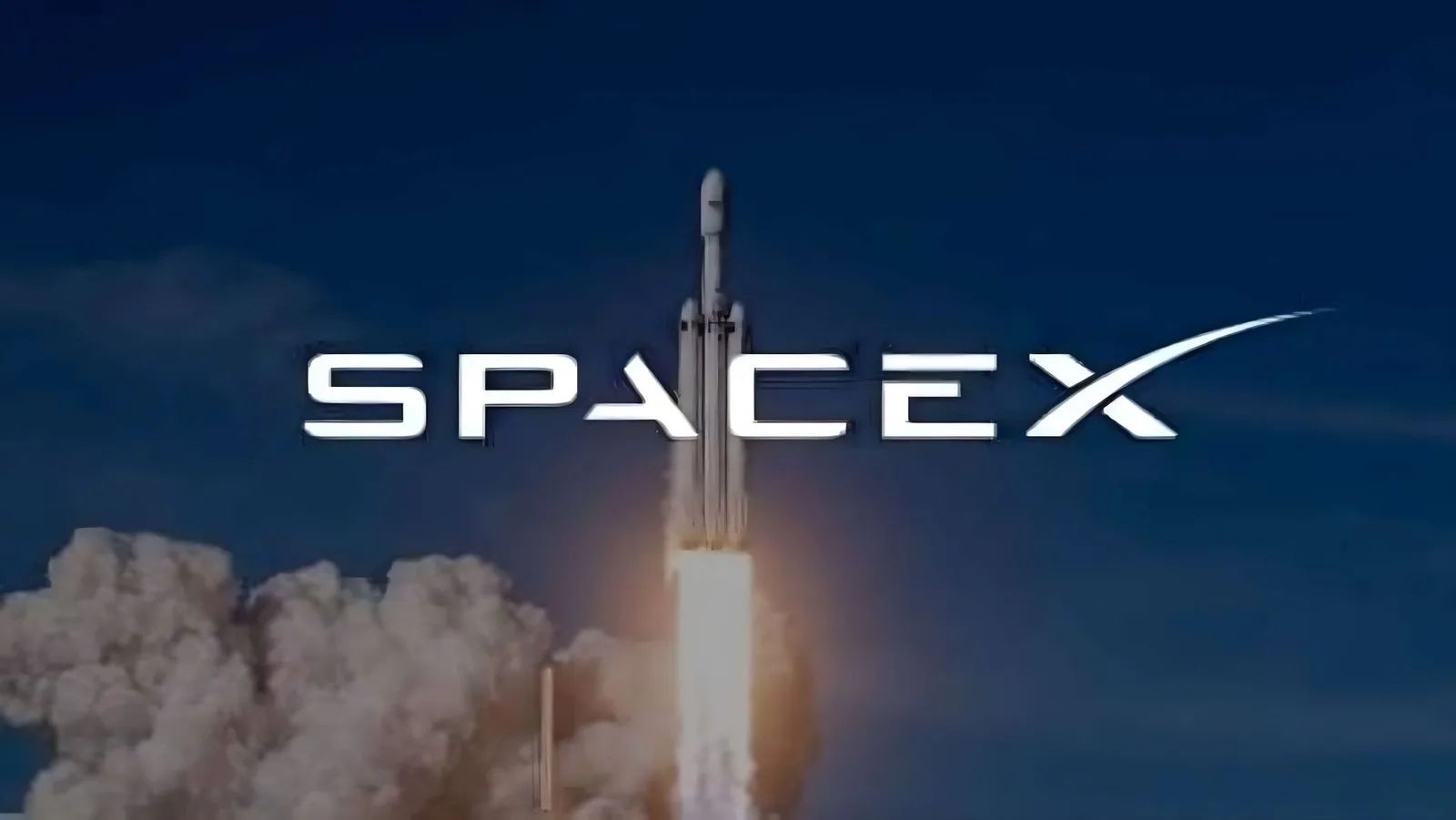 Racheta SpaceX lansându-se în spațiu, simbol al inovației tehnologice.