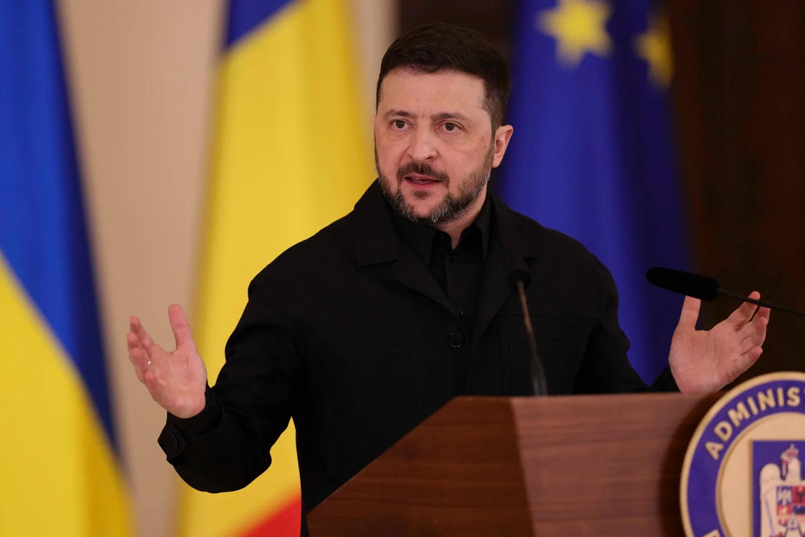 Zelenski vorbește despre curajul Ucrainei în fața agresiunii.
