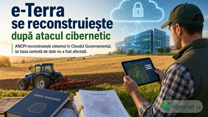 Reconstrucția sistemului e-Terra afectează tranzacțiile cu terenuri agricole.