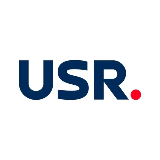 Logo-ul USR, simbolizând unitatea și viziunea partidului pentru viitor.