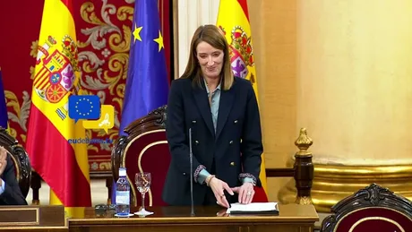 Roberta Metsola discutând despre impactul dezinformării asupra tinerilor europeni.