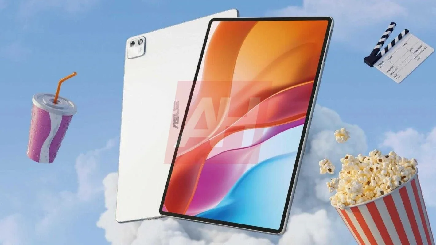 Tableta Asus Pad cu ecran OLED și design modern, pregătită pentru divertisment.
