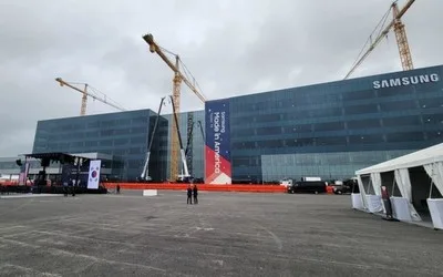 Construcția noii fabrici Samsung din Taylor, Texas, avansează rapid.