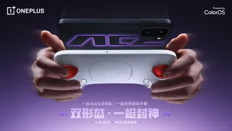 Telefonul OnePlus Ace 6 Supreme Edition cu controller dedicat pentru jocuri FPS.
