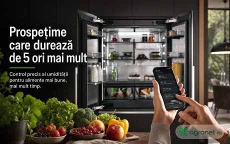 Fructe și legume proaspete păstrate eficient în frigiderul Miele.