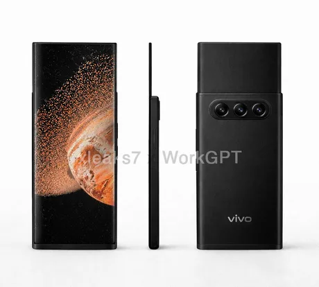 Concept inovator de smartphone cu ecran rulabil și extensibil pe verticală.