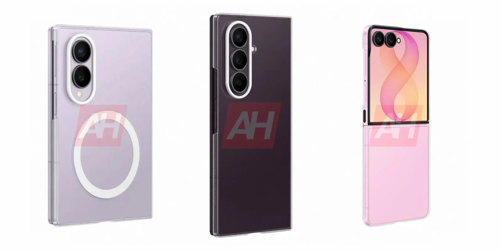 Husele Samsung pentru Galaxy Z Fold 8 și Flip 8 în diverse culori și materiale.