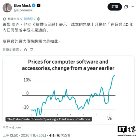 Elon Musk discută despre scumpirile componentelor electronice și criza de memorie.