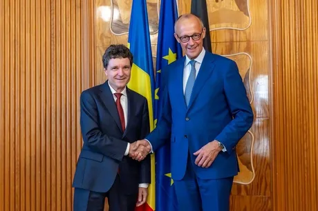 Nicușor Dan și Friedrich Merz discută despre securitatea NATO și cooperarea în apărare.