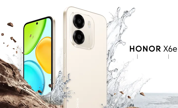 Smartphone-ul Honor X6e, rezistent la apă, cu baterie mare și design atractiv.