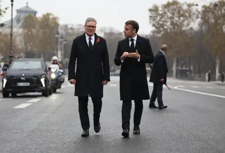 Emmanuel Macron discută despre apărarea Europei în fața amenințărilor.