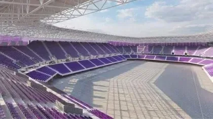 Vedere interioară a noului Stadion „Dan Păltinișanu” cu locuri moderne.