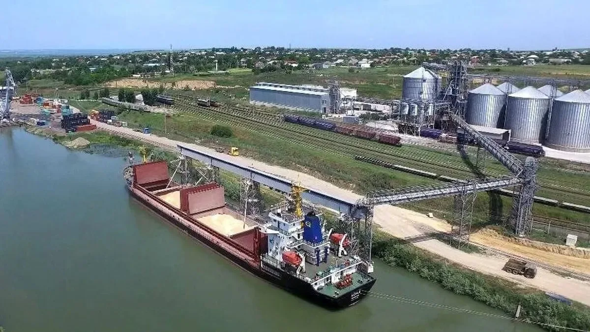 Portul Giurgiulești, un nod important pentru comerțul regional la Marea Neagră.