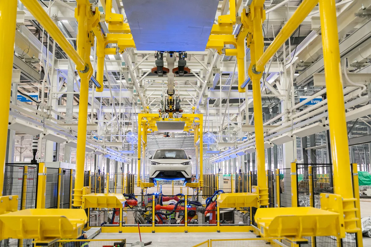 Fabrica BYD din Brazilia, dedicată producției de vehicule electrice.