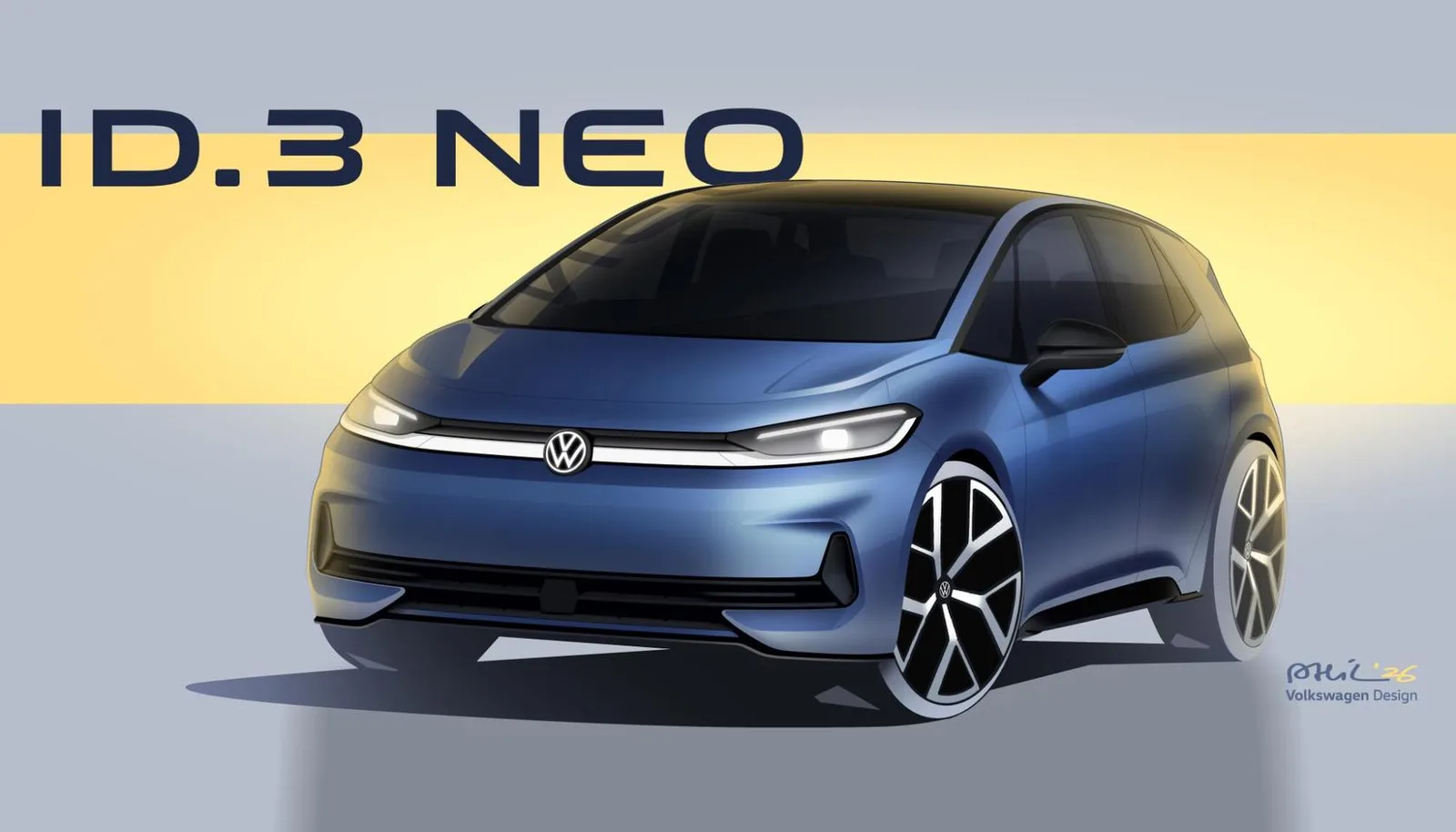 Modelul electric ID.3 Neo cu un design modern și tehnologii avansate.