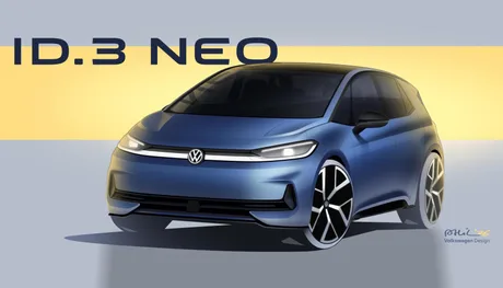 Modelul electric ID.3 Neo cu un design modern și tehnologii avansate.