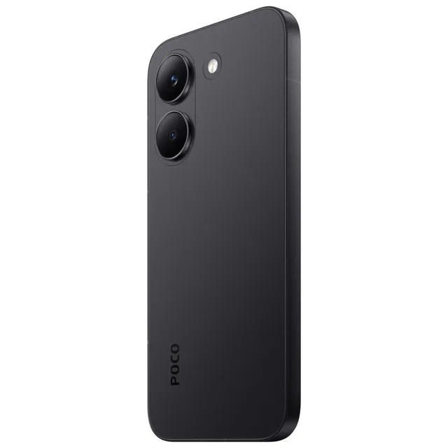 Design elegant al modelului POCO X8 Pro în nuanță neagră.