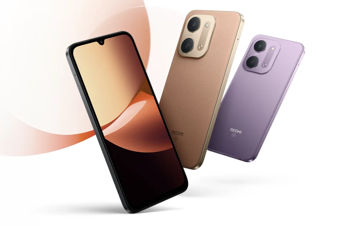 Smartphone-ul Redmi 17C 5G disponibil în trei culori atractive.
