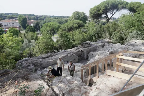 Săpături arheologice la Villa Celimontana, descoperiri din secolul al II-lea.