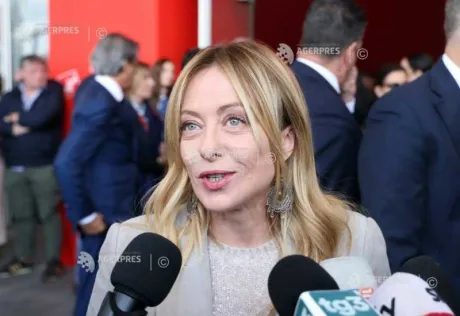 Giorgia Meloni discutând despre criza din fotbalul italian și alegerile FIGC.