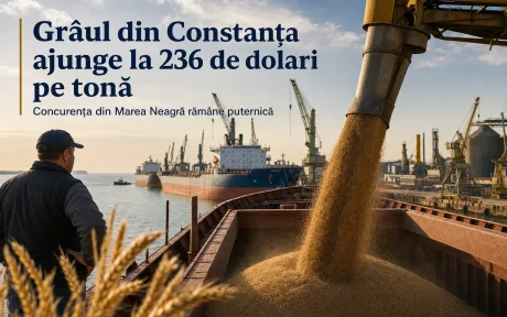 Grâul din Constanța atinge prețuri ridicate în contextul competiției internaționale.