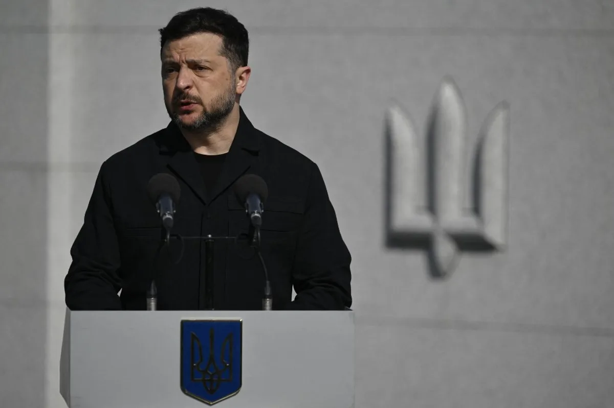 Volodimir Zelenski vorbește despre reconstrucția Ucrainei la Gdańsk.