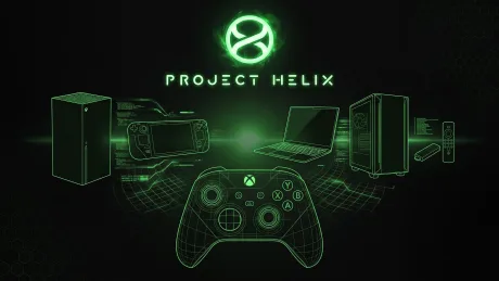 Concept grafic pentru consola Xbox Project Helix și dispozitive asociate.