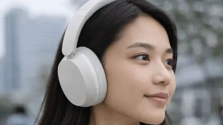 Căști over-ear cu design modern și funcție de anulare a zgomotului.