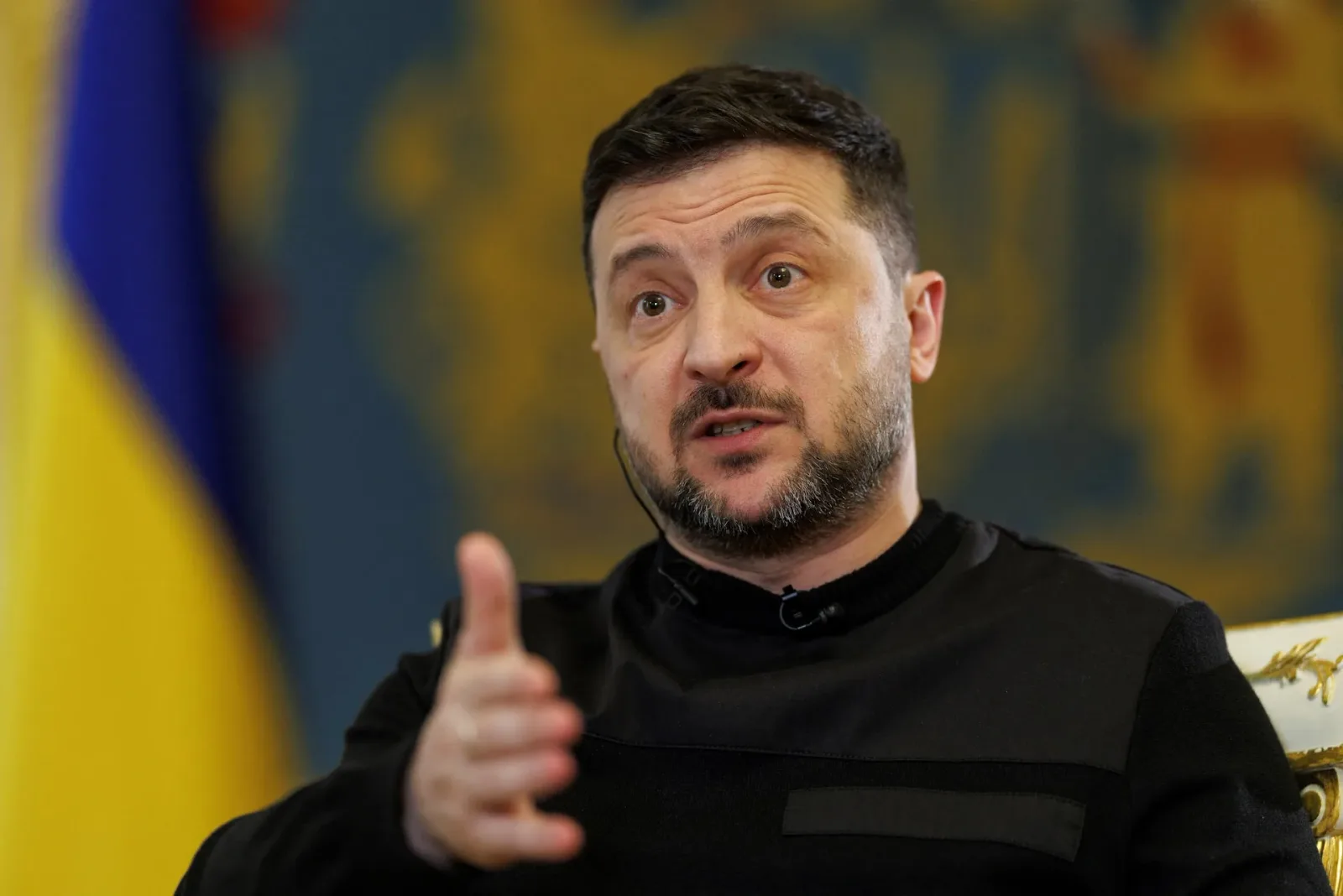 Președintele Ucrainei discutând despre atacurile rusești.