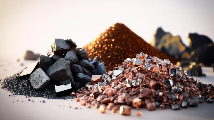 Zăcăminte de minerale diverse, esențiale pentru producția de magneți sustenabili.