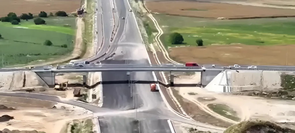 Stadiul avansat al lucrărilor pe Autostrada A0 Nord, Lotul 3.