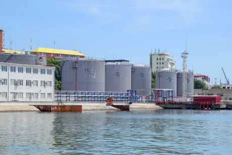Terminal de petrol în Novorossiisk, esențial pentru exporturile din Kazahstan.