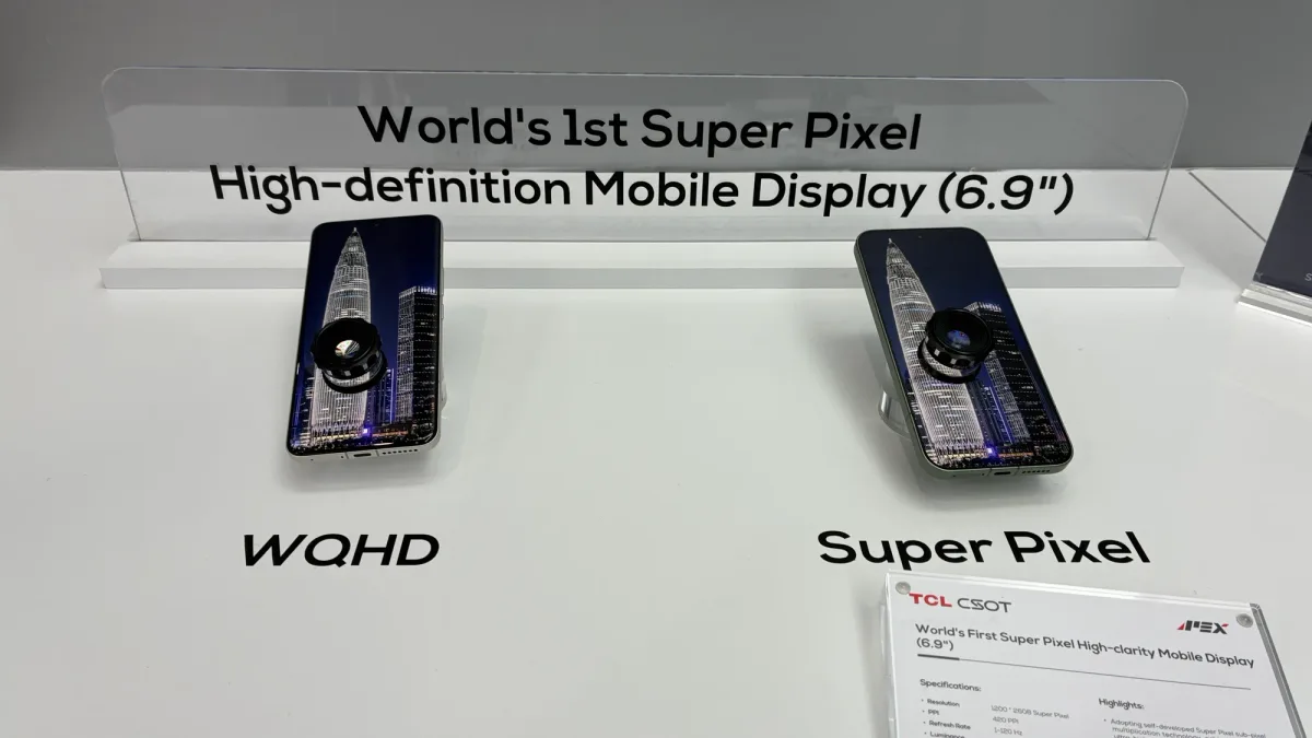 Ecrane mobile cu tehnologia Super Pixel la MWC 2026.
