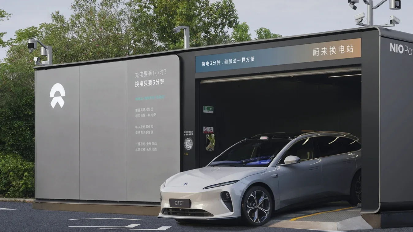 Stație de schimbare a bateriilor pentru vehicule electrice Nio.