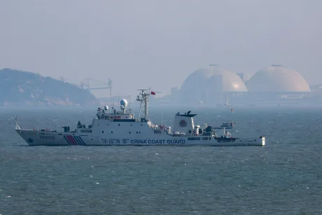 Nave de pază de coastă chineze în apropierea Taiwanului, monitorizate de autoritățile taiwaneze.
