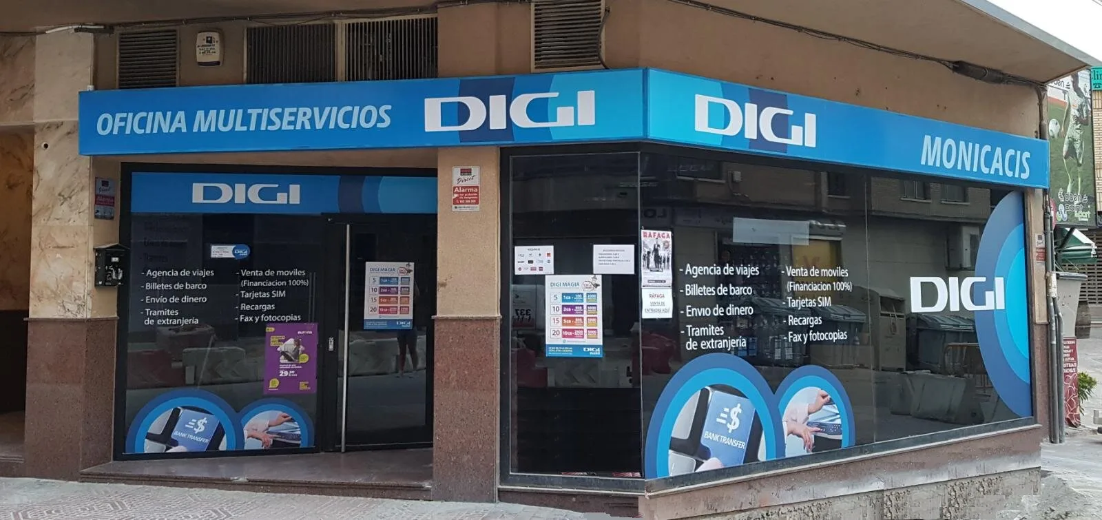 Oficina Digi din Spania, evidențiind expansiunea companiei în telecomunicații.