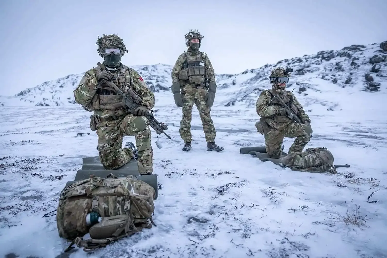 Militari danezi pregătiți în Groenlanda pentru un posibil conflict internațional.