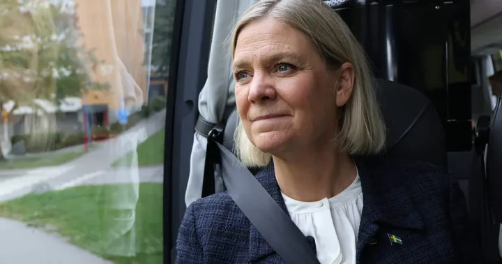 Magdalena Andersson discutând despre politica externă a Uniunii Europene.