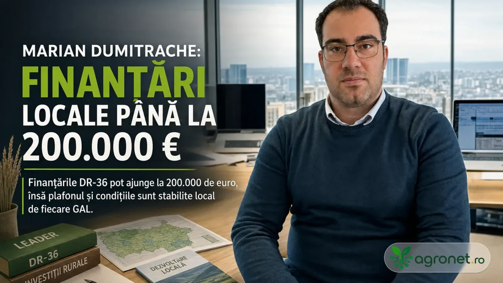 Consultantul discută despre oportunitățile de finanțare pentru fermieri.