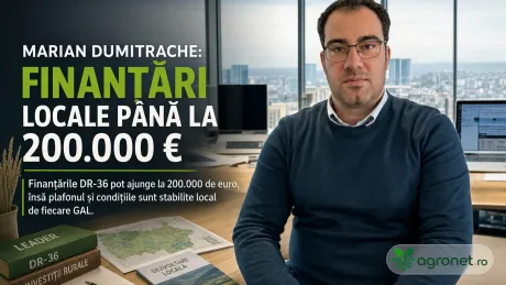 Consultantul discută despre oportunitățile de finanțare pentru fermieri.