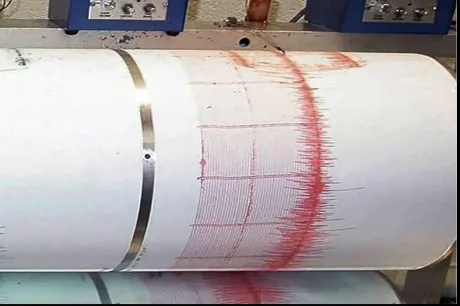 Grafic seismografic care ilustrează activitatea seismică din Vrancea.
