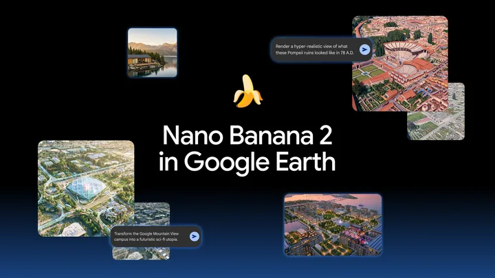Generarea de imagini personalizate în Google Earth cu Nano Banana 2