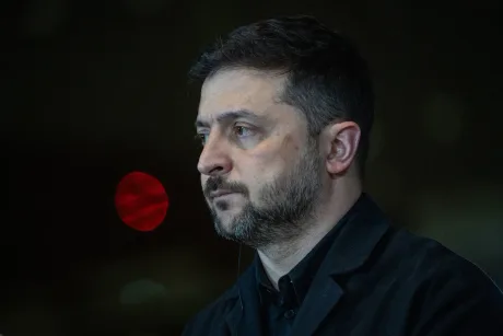 Volodimir Zelenski exprimând îngrijorări legate de război și refuzul lui Putin.