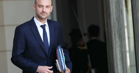 Ministrul francez de Externe, Jean-Noël Barrot, la o conferință de presă.