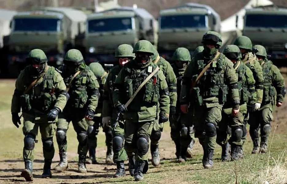 Soldați ruși în timpul unei mobilizări pe frontul de est.