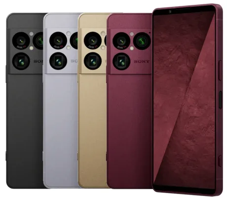 Sony Xperia 1 VIII disponibil în mai multe culori, evidențiind designul său modern.