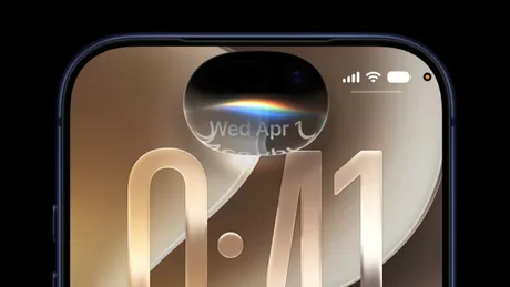 Ecranul unui iPhone cu detalii despre ora și semnalul de rețea